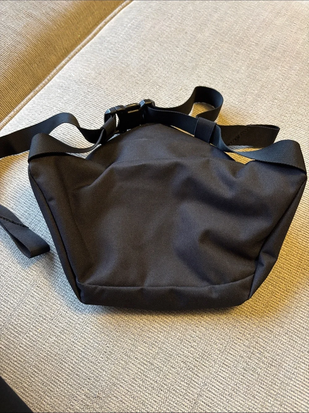 The North Face Black Belt Bag with White Logo